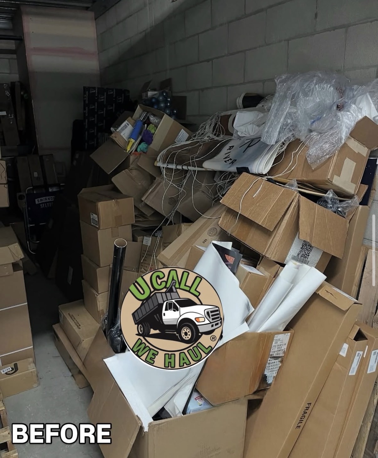 Storage Unit Cleanout before
